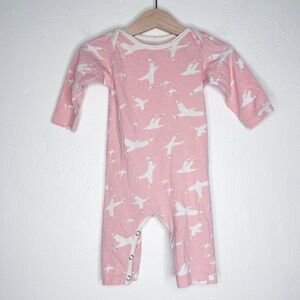 Emily Isabella X Winter Water Factory Pink Bird Bodysuit Pajamas Size 3M